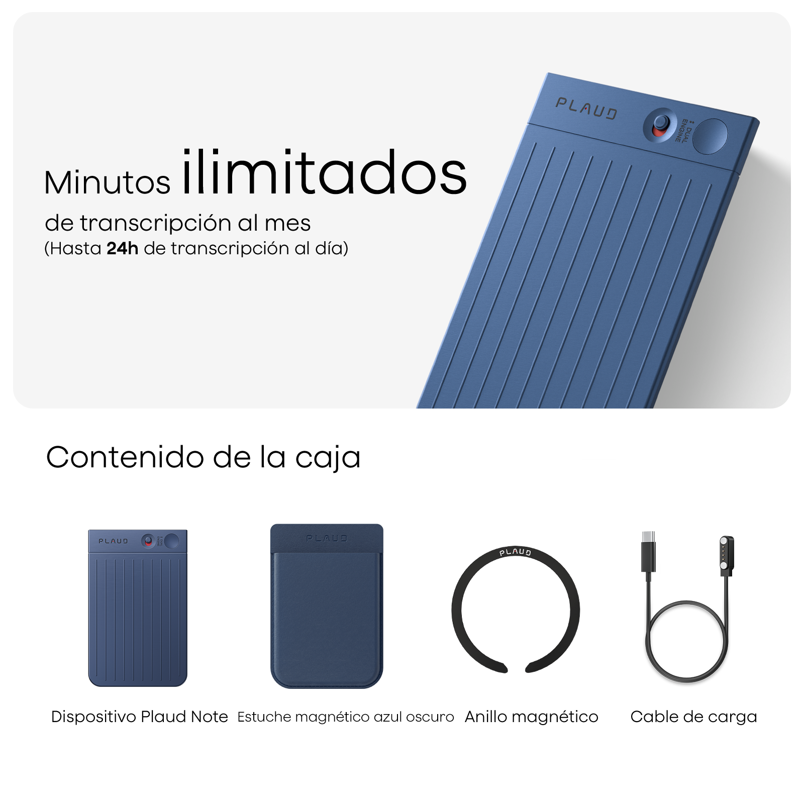 Plaud Note y Suscripción Ilimitado Anual a Plaud AI