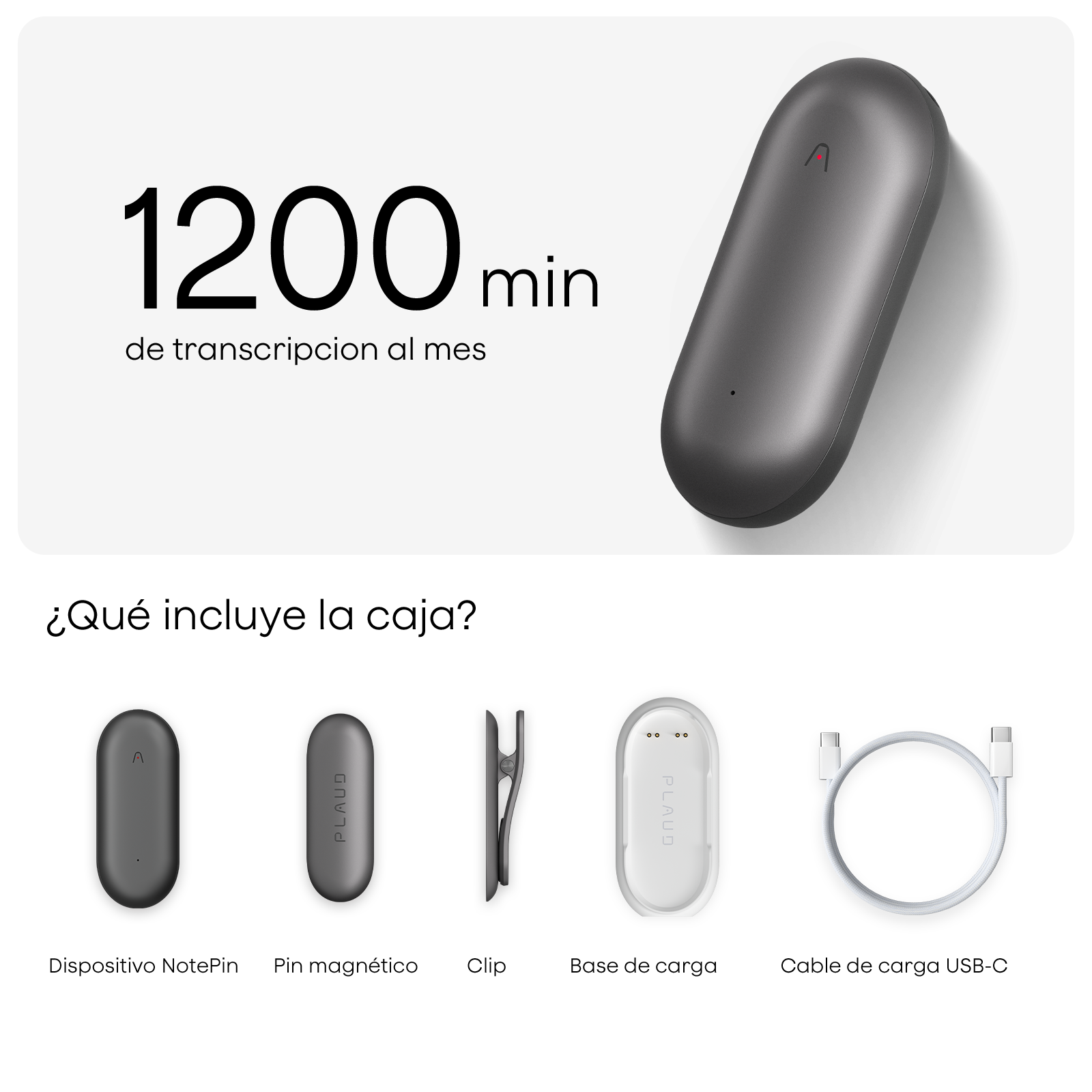 Plaud NotePin y Suscripción Pro Anual a Plaud AI