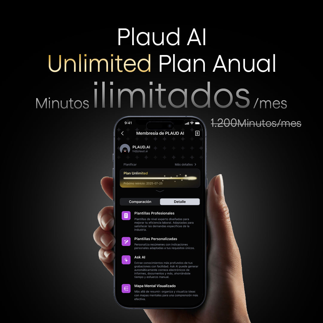 Suscripción Ilimitado Anual a Plaud AI