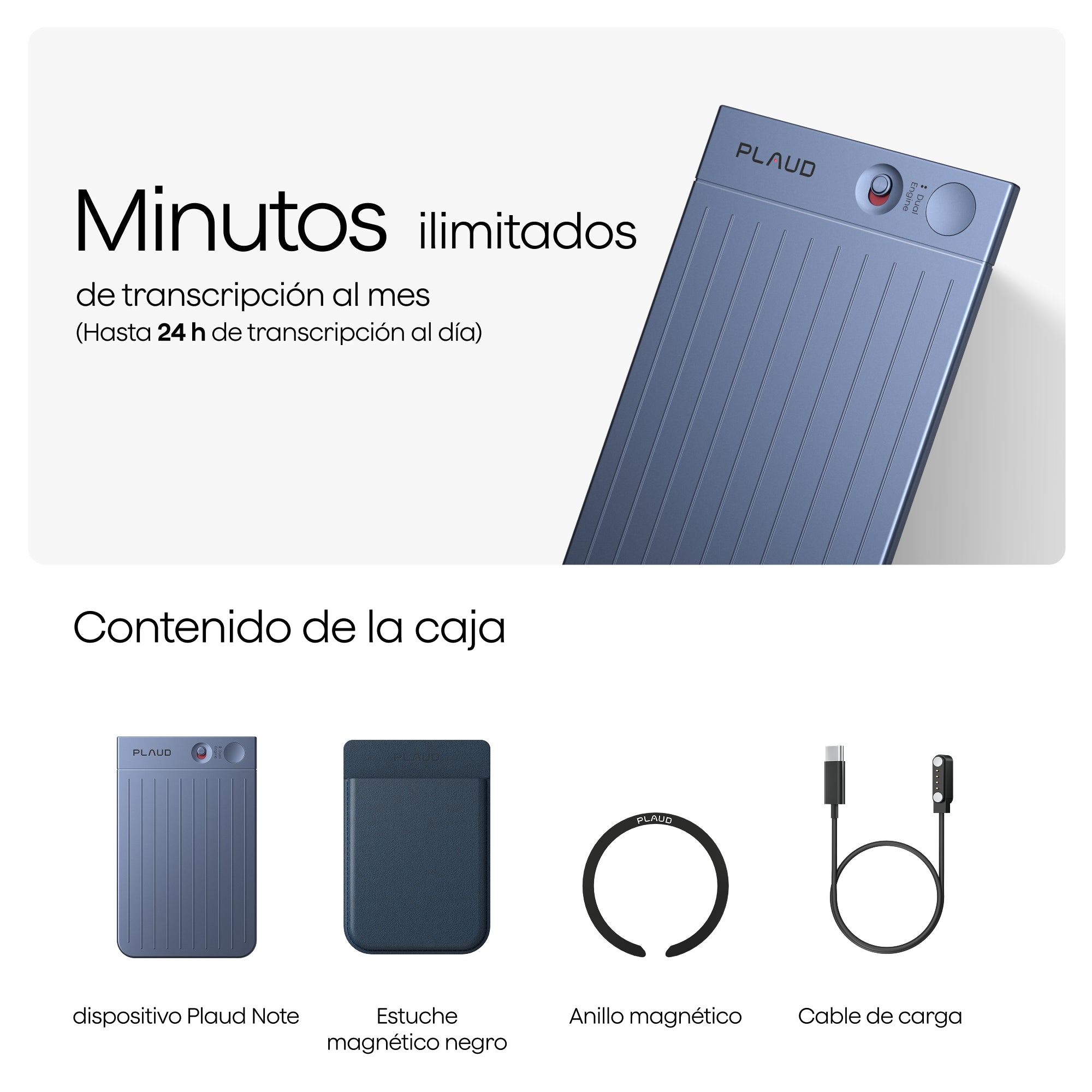 Plaud Note y 2 Suscripción Ilimitado Anual a Plaud AI