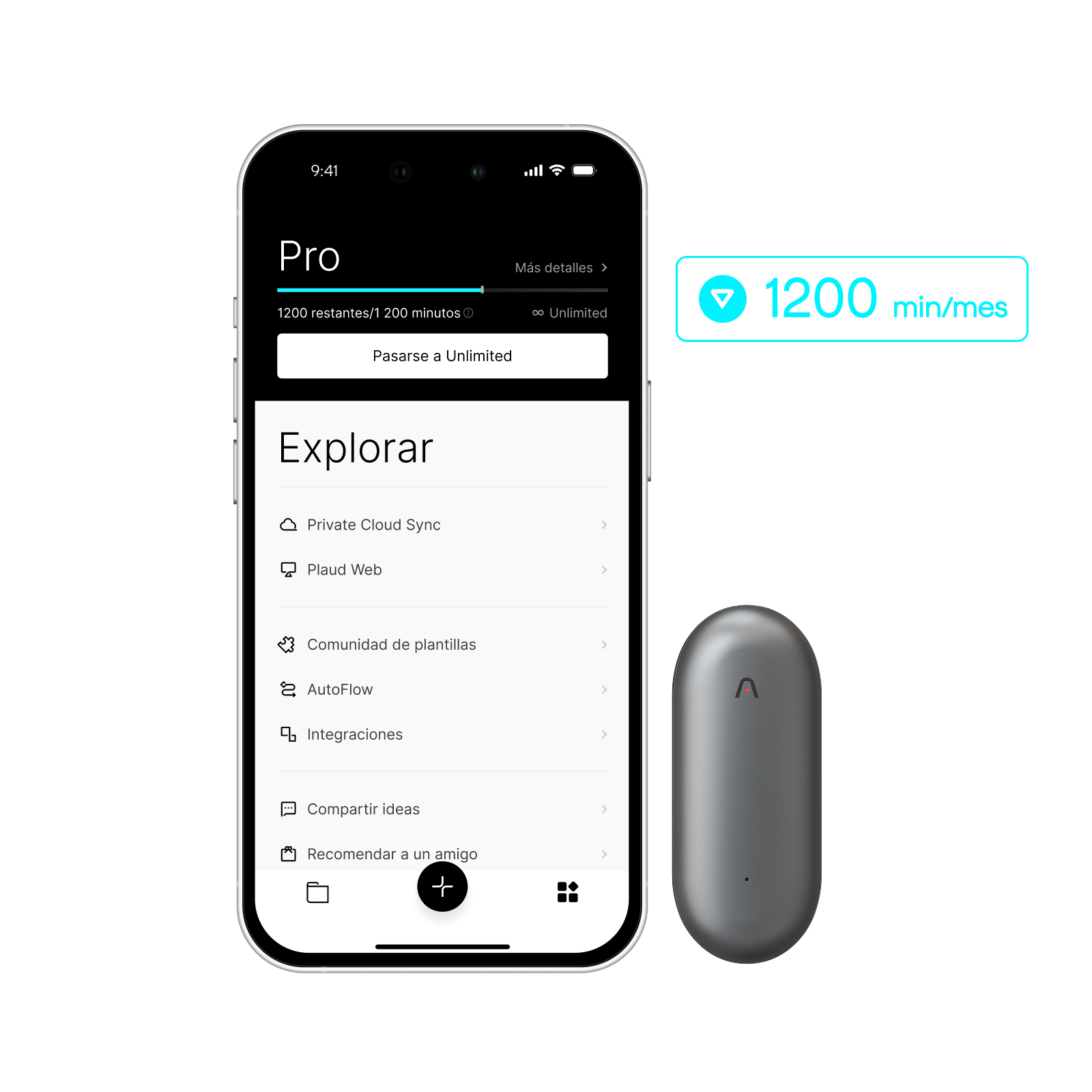 Plaud NotePin y Suscripción Pro Anual a Plaud AI