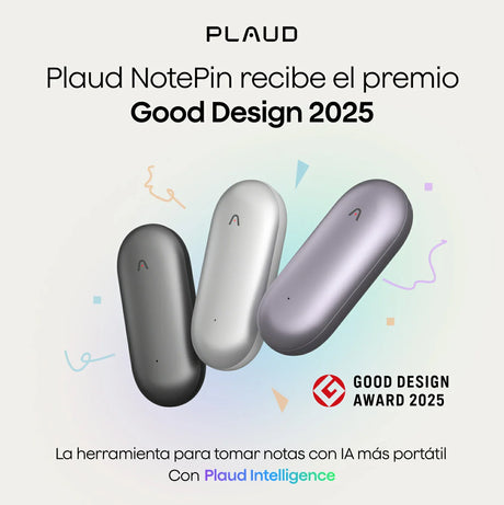Plaud NotePin gana el Good Design Award 2025: Diseño revolucionario impulsado por IA