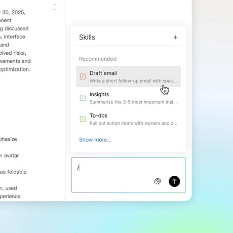 Presentamos Habilidades: Convierte tus prompts habituales en acciones de IA con un solo toque