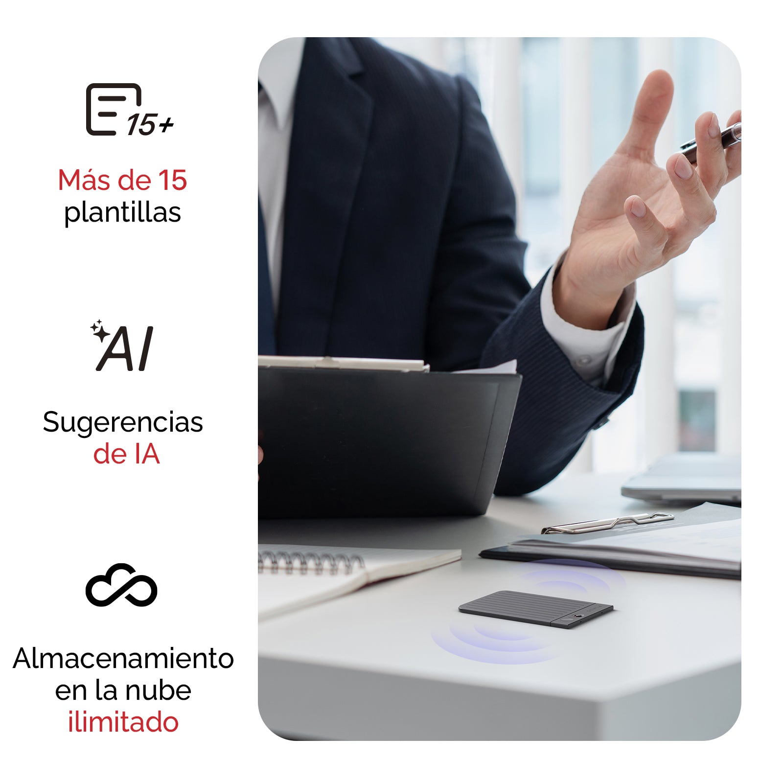Grabadora de voz con IA PLAUD NOTE
