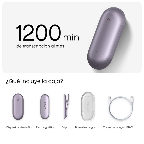 Plaud NotePin y Pro Plan Anual con IA
