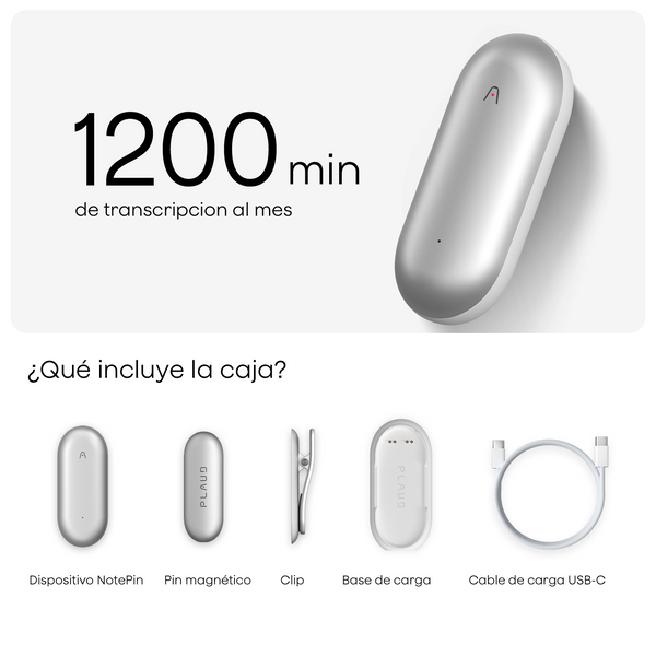 Plaud NotePin y Pro Plan Anual con IA
