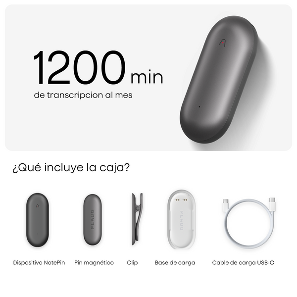 Plaud NotePin y Pro Plan Anual con IA
