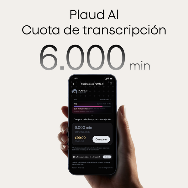 Cuota de Transcripción de Plaud AI