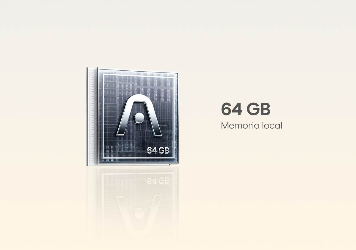 64 GB de almacenamiento integrado