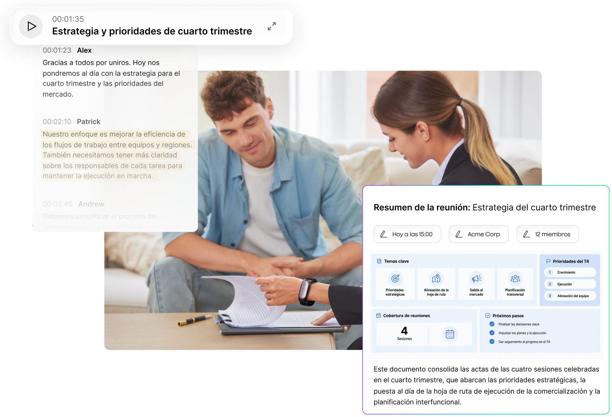Notas de IA automatizadas