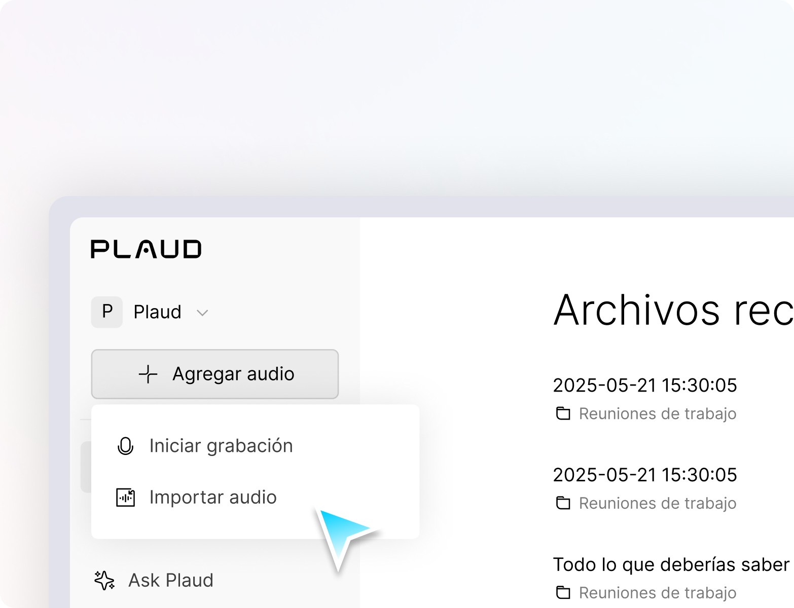 ¿Archivos de audio?