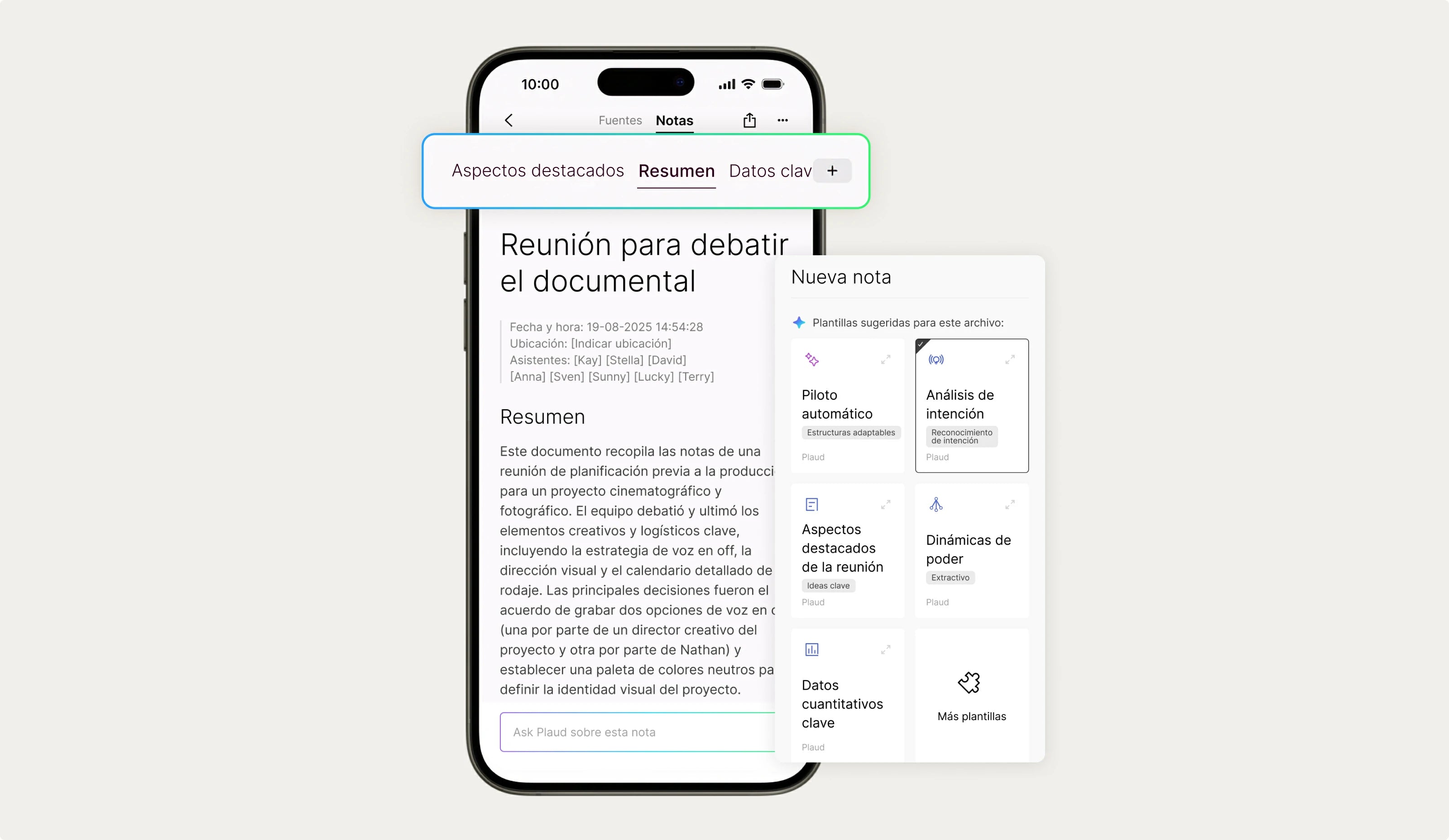 Analiza la conversación desde diferentes puntos de vista