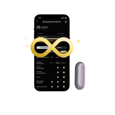 Plaud NotePin & Plan Ilimitado Anual AI