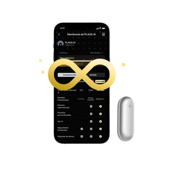 PLAUD NotePin & Plan Ilimitado Anual AI
