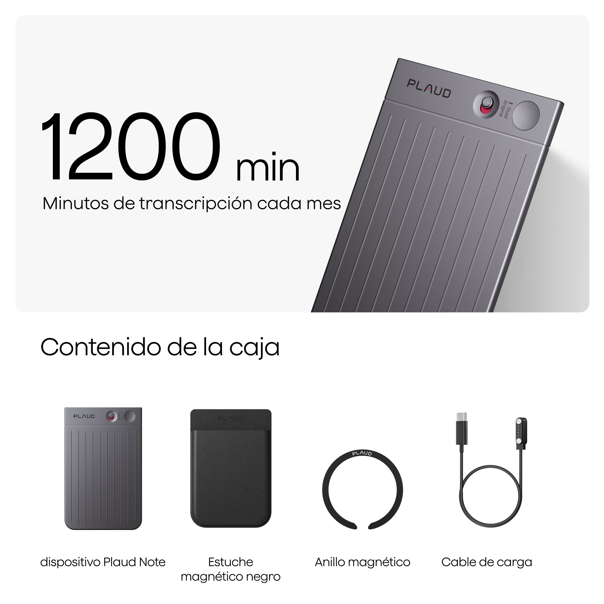 Plaud Note y Suscripción Pro Anual a Plaud AI