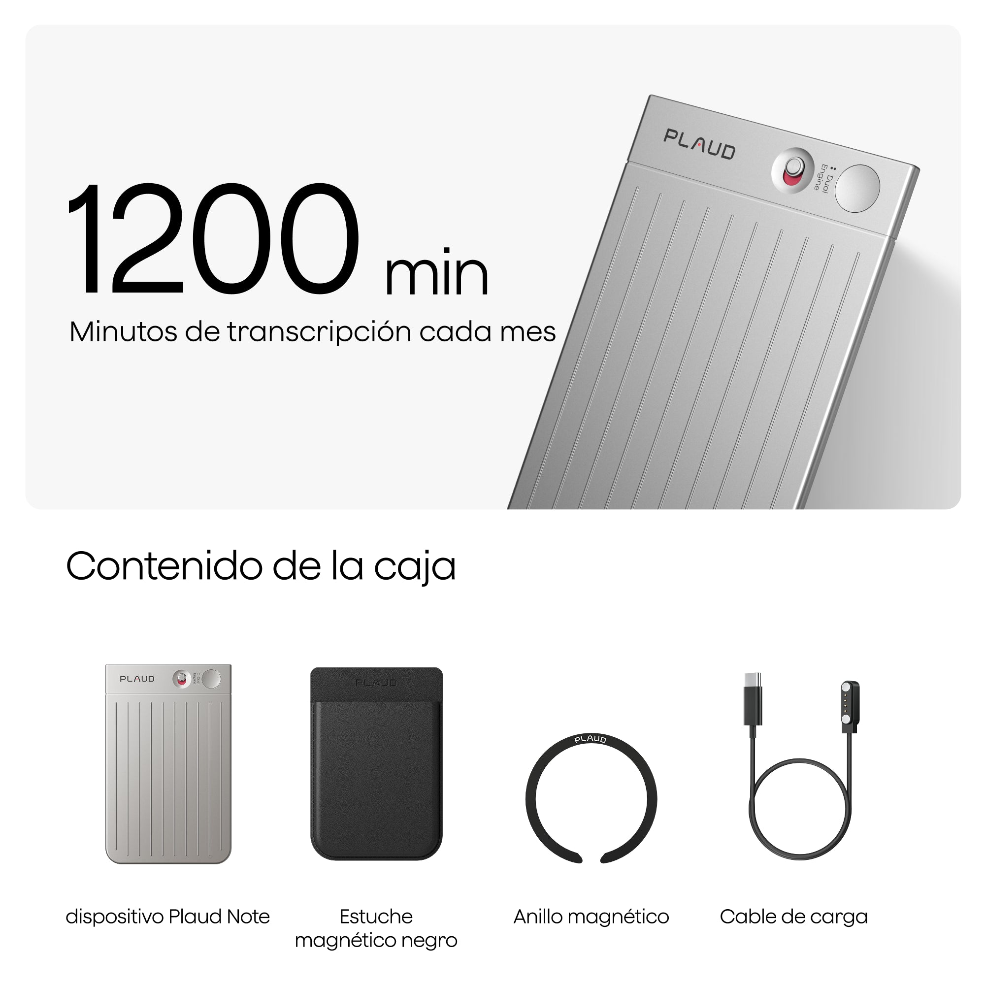 Plaud Note y Suscripción Pro Anual a Plaud AI