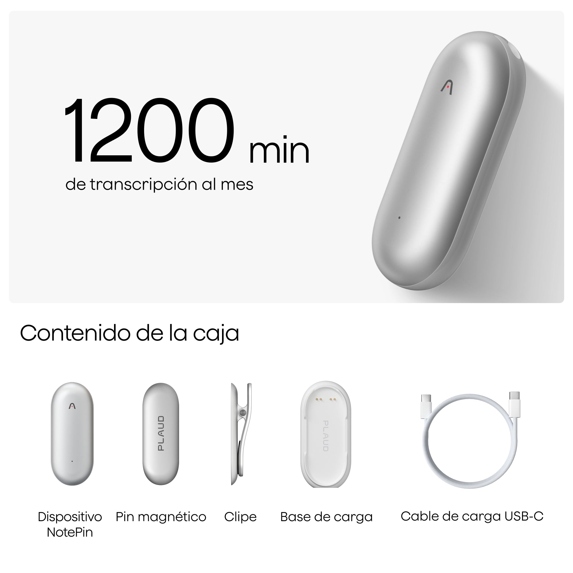 Plaud NotePin y Suscripción Pro Anual a Plaud AI