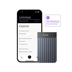 Plaud Note Pro y Suscripción Ilimitado Anual a Plaud AI
