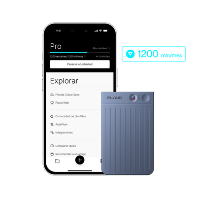 Plaud Note y Suscripción Pro Anual a Plaud AI