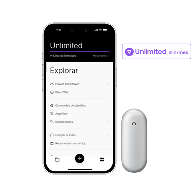 Plaud NotePin y Suscripción Ilimitado Anual a Plaud AI