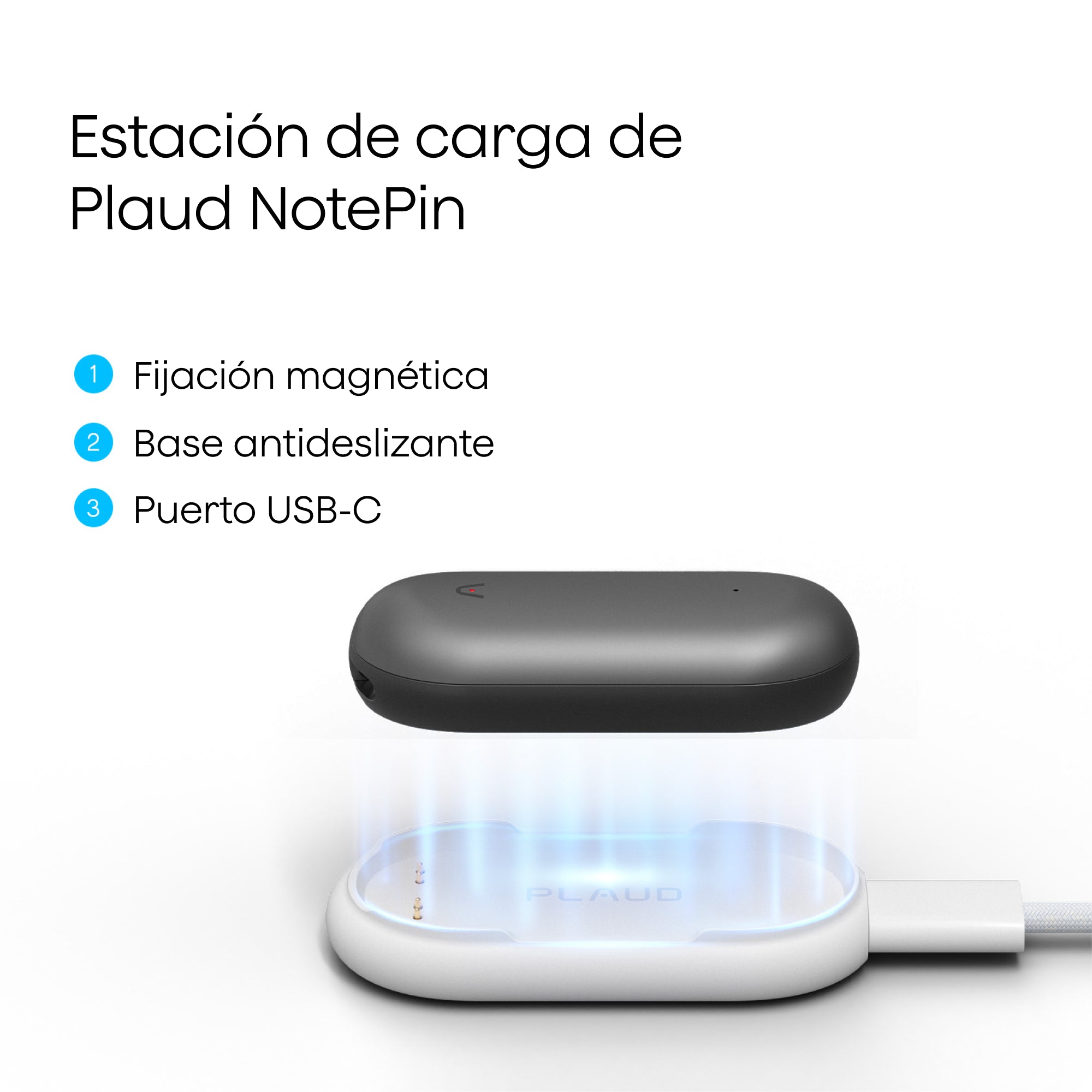 Kit de Carga para Plaud NotePin y Plaud NotePin S