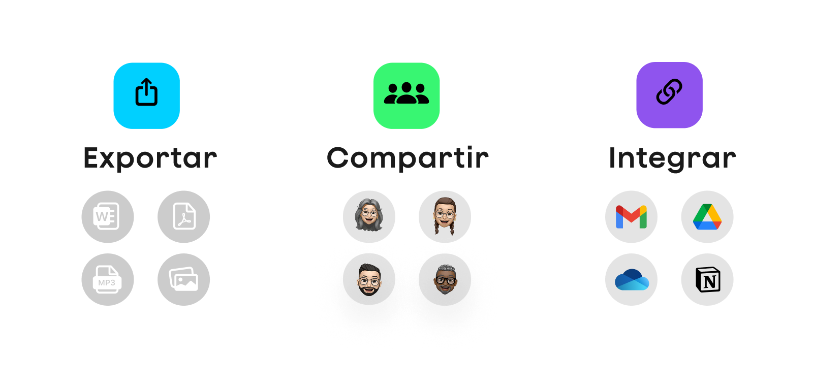 Exporta. Comparte. Integra.