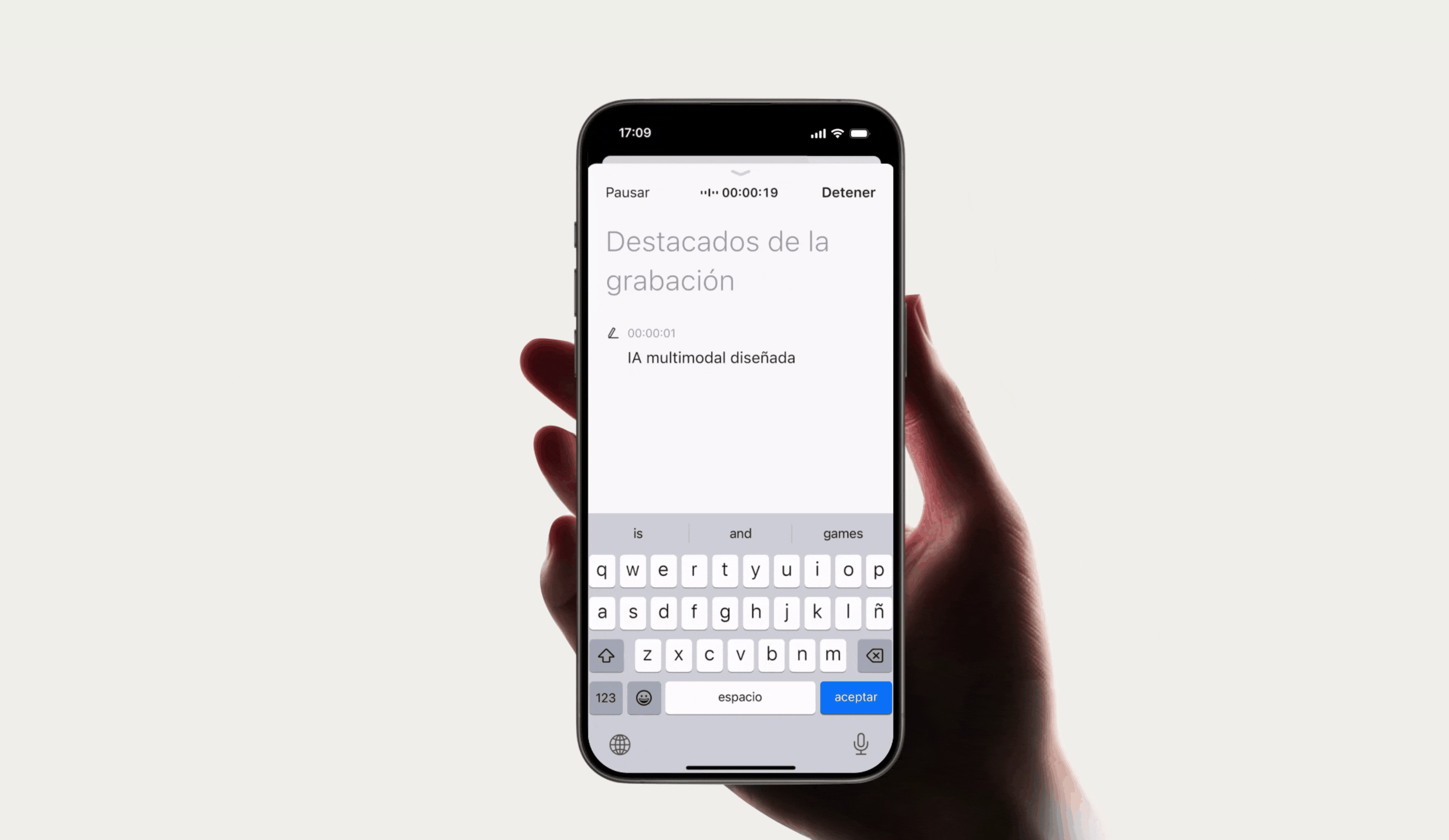 Añade notas, imágenes y momentos destacados mientras grabas